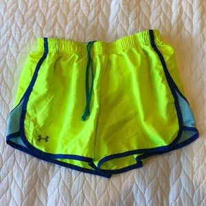 Under armour shorts in cute neon